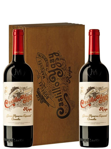 Estuche de madera 2 botellas Castillo de Ygay Gran Reserva 2007 - The Williams Truck